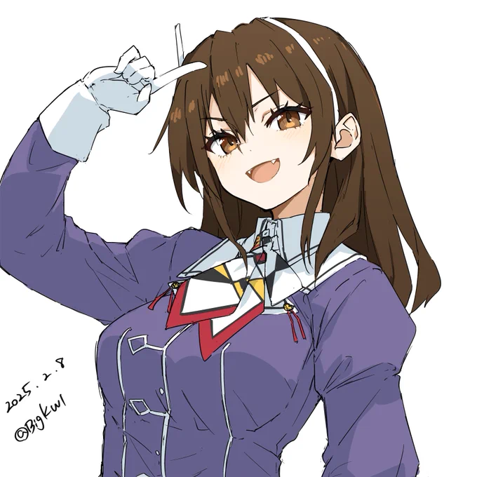足柄#艦これ版深夜の真剣お絵描き60分一本勝負 #艦これ版真剣お絵描き60分一本勝負_20250208 