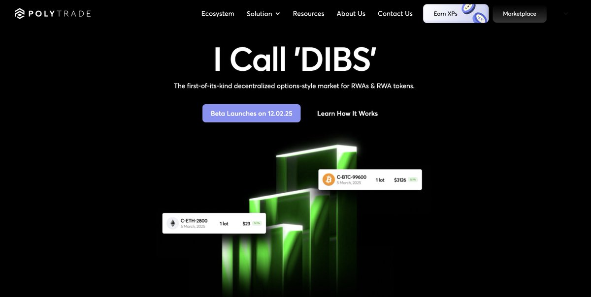I call Dibs. 

polytrade.finance/dibs