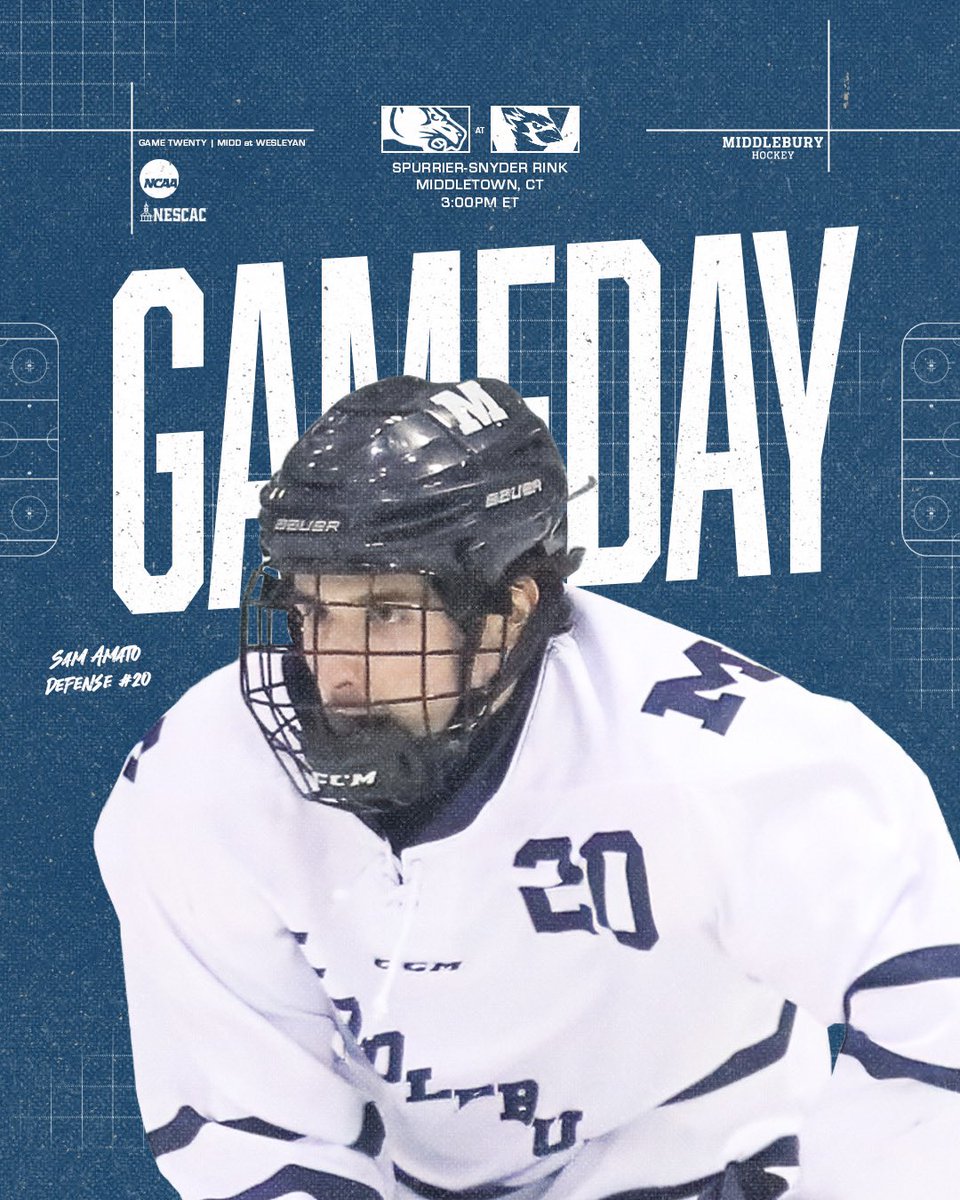 BIG ONE ON THE ROAD
The Cats visit the Cardinals of Wesleyan in a massive conference matchup. 

📍Middletown, CT
⏰3:00pm
📺NSNsports.net