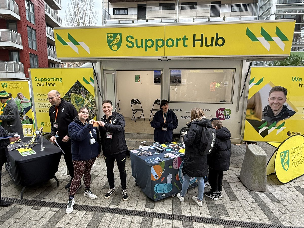Rob Butler (@bobrutler) on Twitter photo The <a href="/NorwichCityCSF/">Norwich City CSF</a> and <a href="/bigctweets/">Big C Cancer Charity</a> doing some great work at the #ncfc support hub today.
Full interview coming up on <a href="/BBCNorfolk/">BBC Norfolk</a>
Find out exactly what they are holding… The <a href="/NorwichCityCSF/">Norwich City CSF</a> and <a href="/bigctweets/">Big C Cancer Charity</a> doing some great work at the #ncfc support hub today.
Full interview coming up on <a href="/BBCNorfolk/">BBC Norfolk</a>
Find out exactly what they are holding…