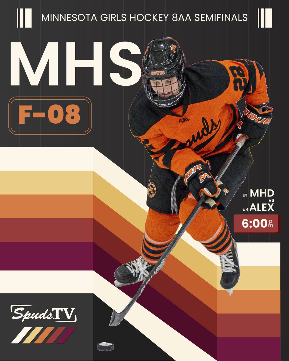 Spuds_TV's tweet photo. Semifinals are tonight and we are streaming!  @MoorheadSpudsG1 @FollowThePuck @MHSSpuds https://t.co/wW4HZ8lXFl