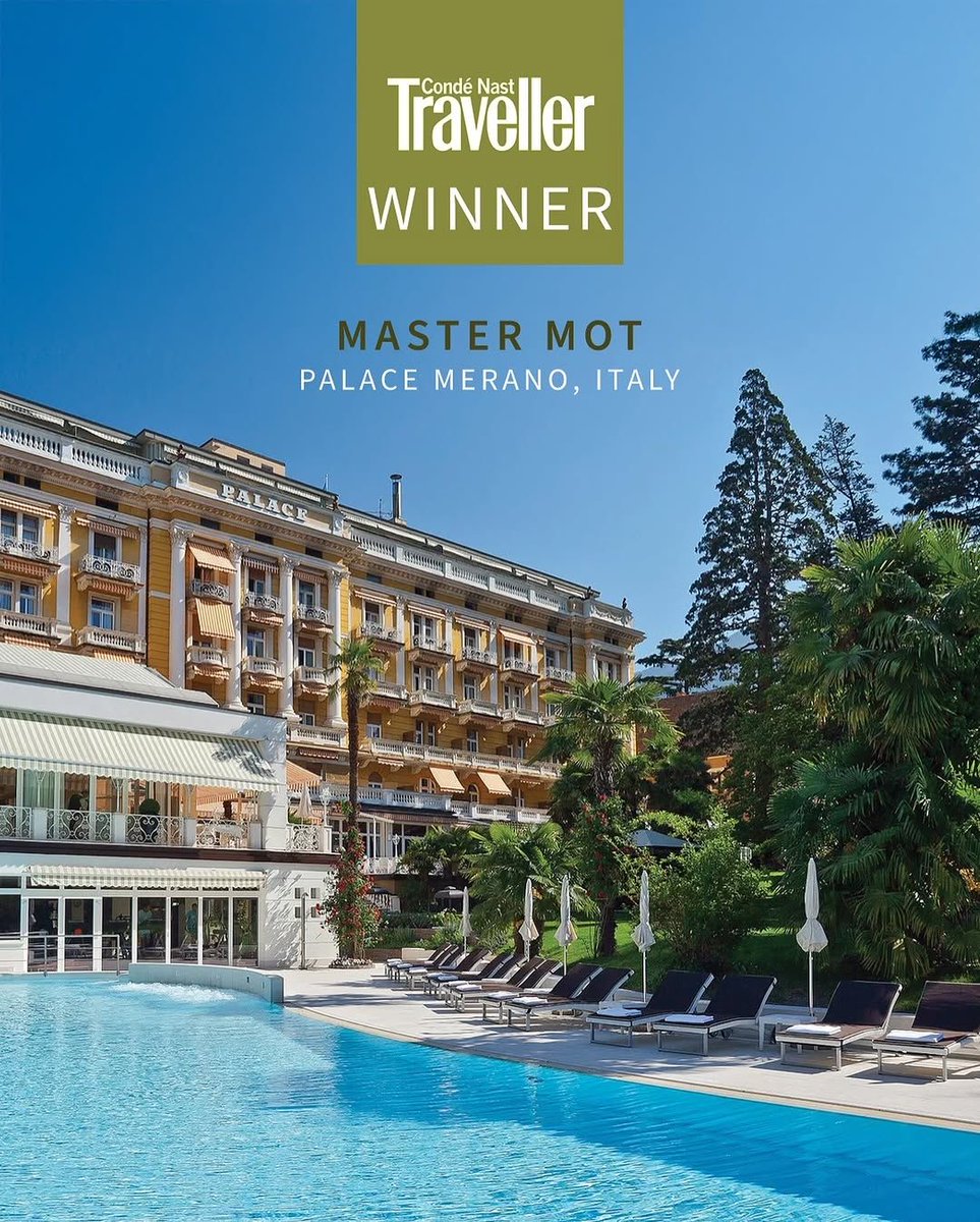 Congratulations to Palace Merano - winner of the Master MOT category in the Conde Nast Traveller Wellness &amp; Spa Awards 2025. Follow the link to find out more buff.ly/3RKPsDR #condenastspaguide2025 #condenastspaguide #wellness #healingholidays