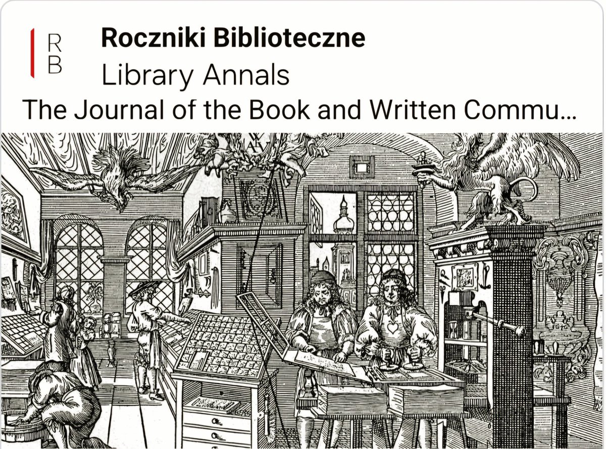 💎 📚 Join us at "Library Annals" ("Roczniki Biblioteczne") - a peer-reviewed academic journal investigating libraries, books, and publishing worldwide!
We welcome submissions in English and Polish.
#DiamondOA #LibraryScience #Publishing #BookHistory #AcademicPublishing
