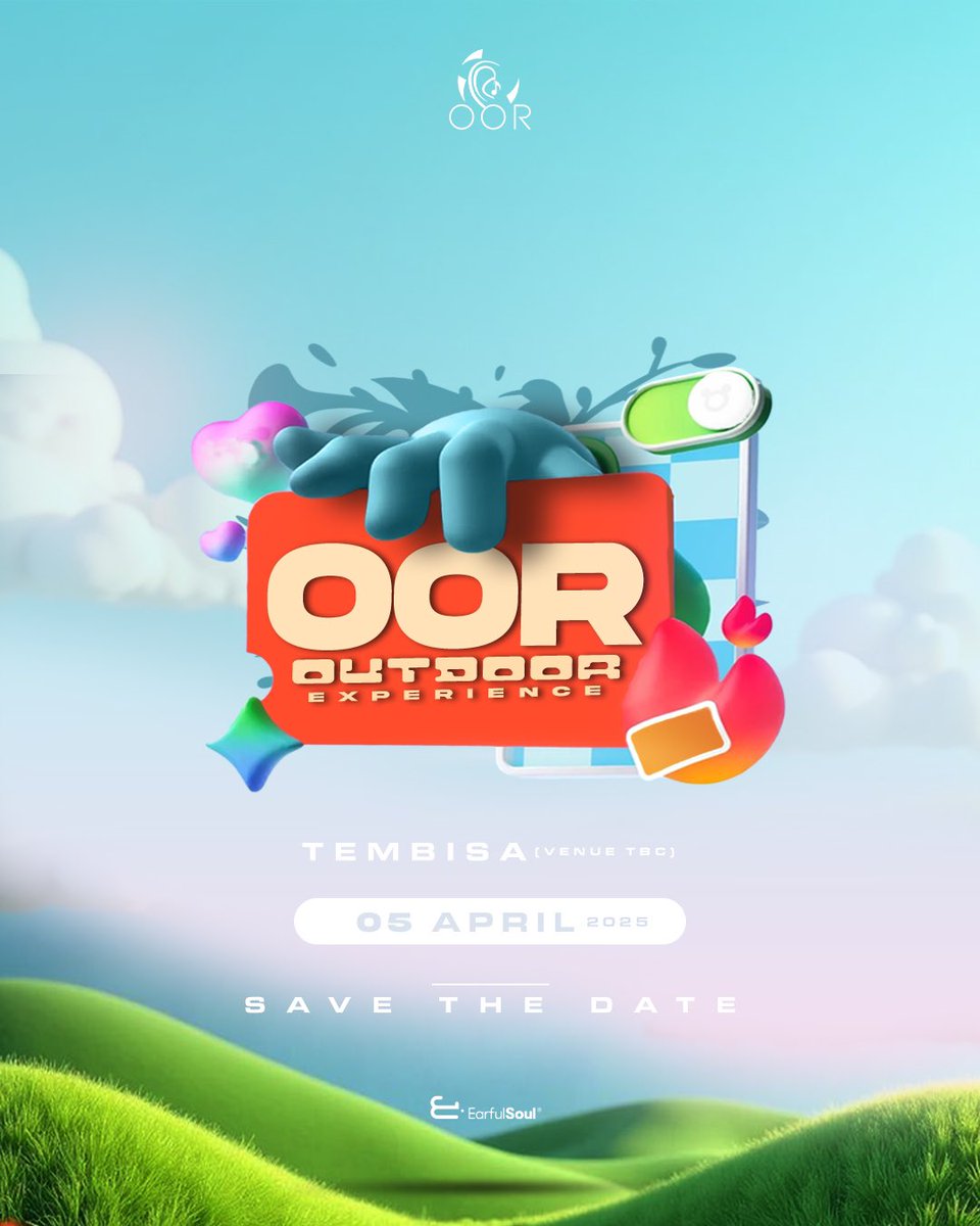 EarfulSoul's tweet photo. Proud to announce OOR OUTDOOR EXPERIENCE, curated by Earful Soul—a new-age Deep House odyssey delivering nothing but the dopest vibes.

Save the Date: 05.04.2025
Location: Tembisa(tbc)

Get ready for an unforgettable journey into music 

#Oor #OorOutdoorExperience #EarfulSoul https://t.co/LBh18IB6eV