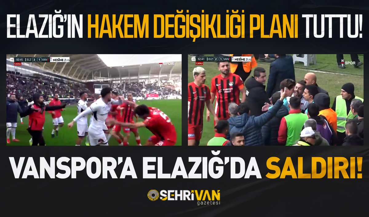 sehrivanhaber's tweet photo. Elazığ’ın hakem değişikliği planı tuttu!

VANSPOR’A ELAZIĞ’DA SALDIRI!

https://t.co/HlELBnWfuN https://t.co/Ok7M3CfiiB