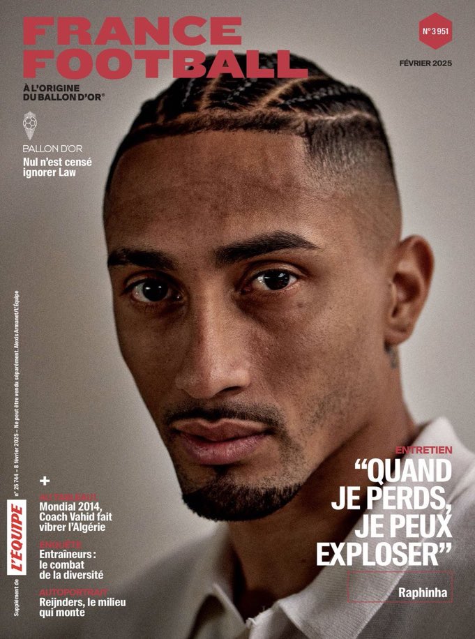 🚨👀| BALLON D’ OR?? RAPHINHA É CAPA DA FRANCE FOOTBALL!!!