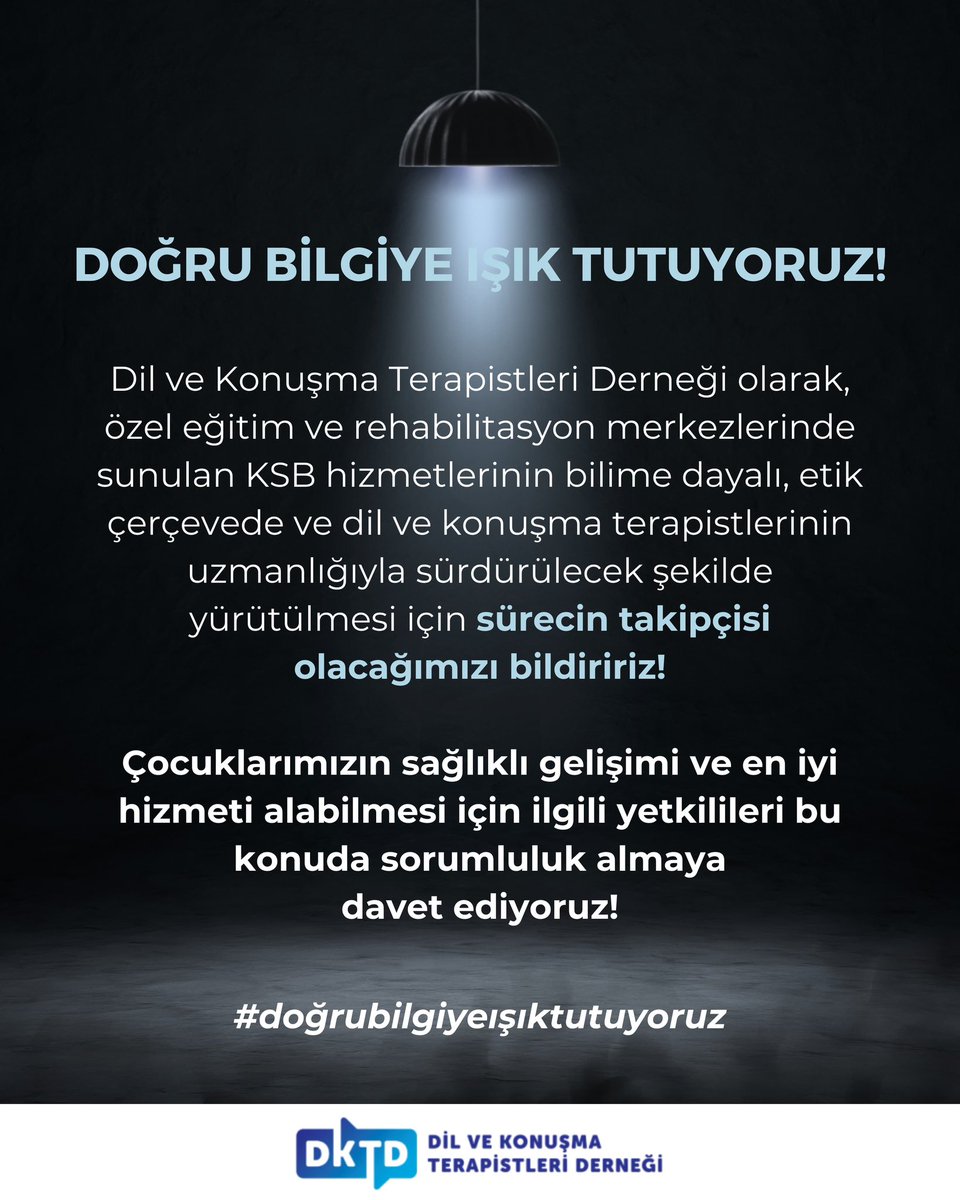 Dil ve Konuşma Terapistleri Derneği (@dernekdkt) on Twitter photo 