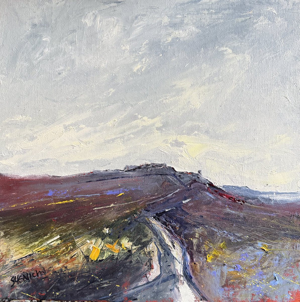 staithesartist's tweet image. A new #Derbyshire #painting 12x12 #HiggerTor #oils #PeakDistrict