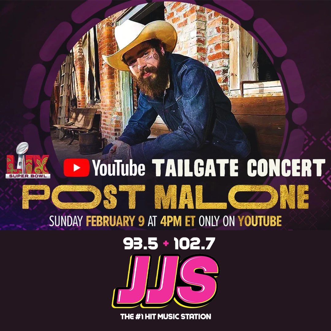 iamryanobryan's tweet photo. We are thrilled to announce that 93.5/102.7 @JJSradio is providing exclusive access to the Super Bowl's legendary pre-game tailgate party! Watch on YouTube and listen on your free iHeartRadio app this Sunday at 4pm! #iHeartRadio https://t.co/ApDLvui2ns