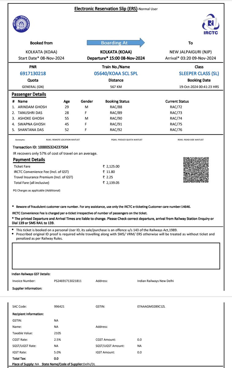 C_ghosh357's tweet photo. Hi @RailwaySeva @RailMadad @IRCTCofficial 
Passenger not travelled because train late over 3hours, and booked flight ticket but every time after mail railway responding that customer travelled TDR not possible, please check help me to get refund
Flight ticket attached https://t.co/EEYe7Wg3Md