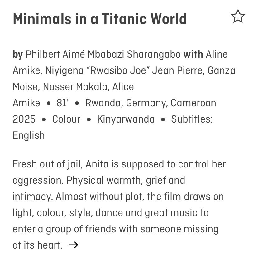 MINIMALS IN A TITANIC WORLD (<a href="/MinimalsITW/">Minimals In A Titanic World</a>) official poster is here! ✨

We’re heading to the Berlinale International Film Festival! 🎬🌍 (<a href="/BerlinaleForum/">Berlinale Forum | Expanded</a> )

📅🎟️ Catch our screenings on [next slide]! If you’re in Berlin or attending the festival, don’t miss it!