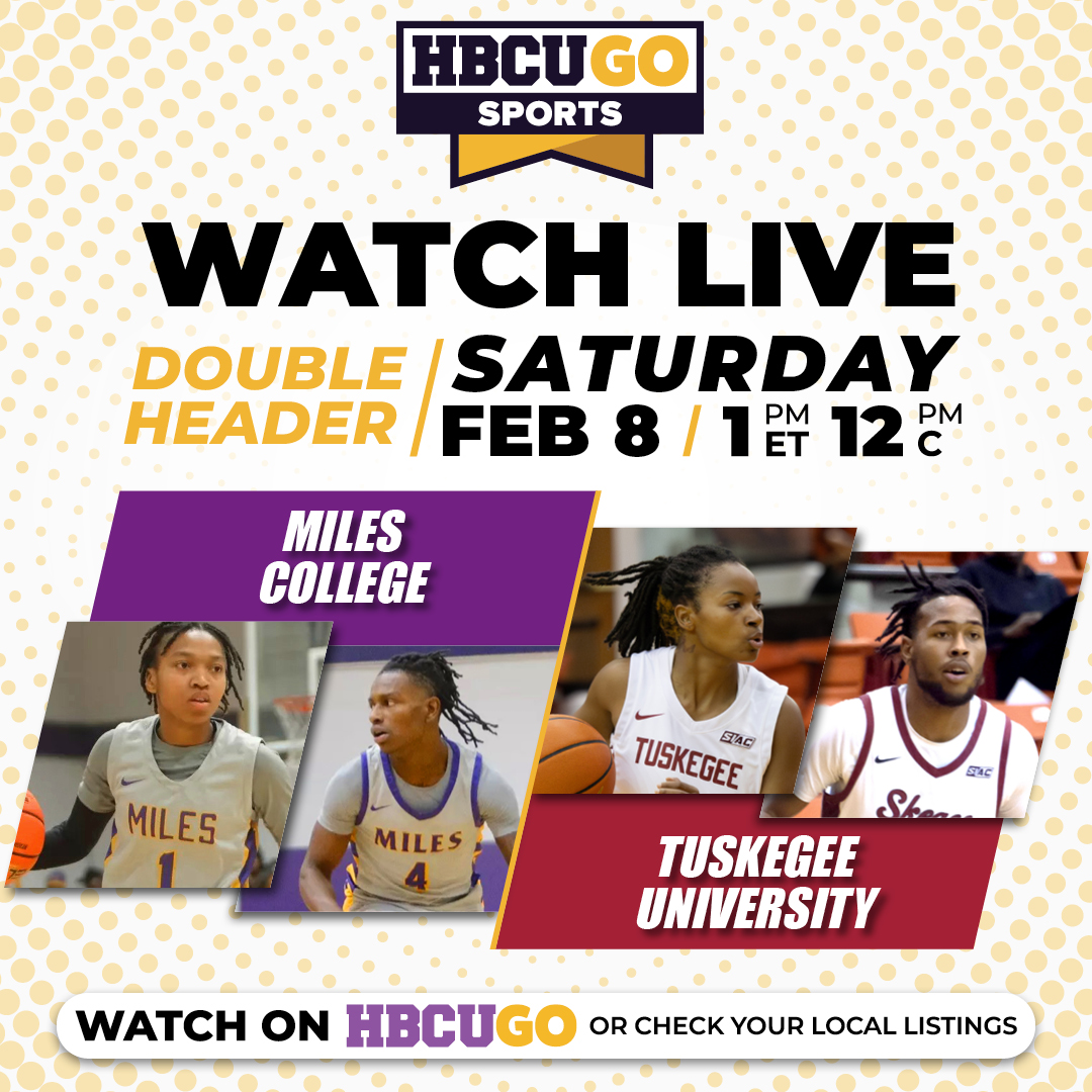 HBCUGO.TV (@hbcugotv) on Twitter photo The two top squads in Div. II hoops are from <a href="/MilesCollege/">Miles College</a>, and you can watch both TODAY live on HBCUGO.tv. The two top squads in Div. II hoops are from <a href="/MilesCollege/">Miles College</a>, and you can watch both TODAY live on HBCUGO.tv.
