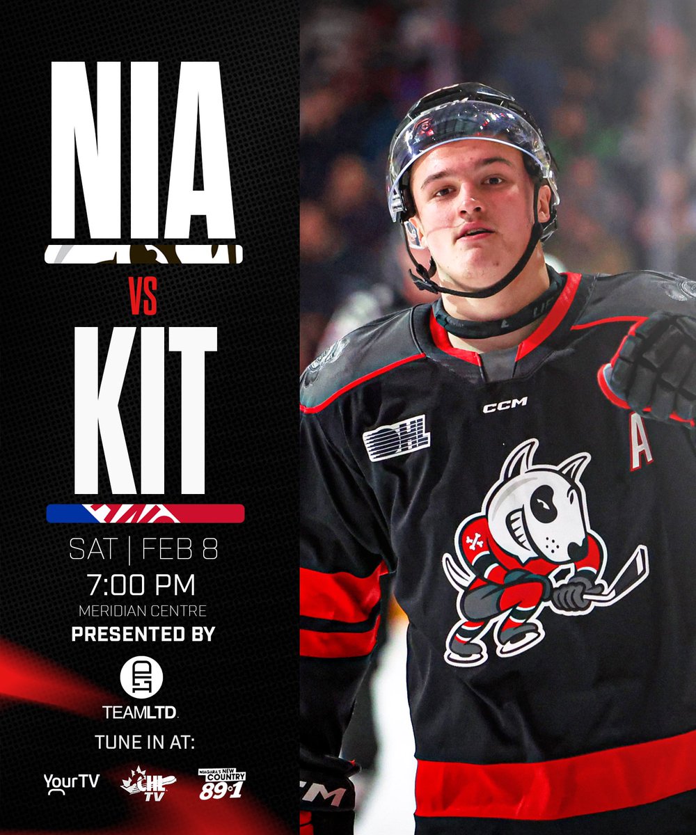 Saddle up for Country Night, Dog Country! 🤠

Tonight’s game is presented by: <a href="/TEAMLTD_/">TEAMLTD</a> 🔥

⏰: 7:00 PM
🏟️: Meridian Centre
🆚: <a href="/OHLRangers/">Kitchener Rangers</a> 
📺: <a href="/yourtvniagara/">yourtvNiagara</a> / CHLTV
🎧: <a href="/country89_1/">Niagara's New Country 89.1</a> 

#DogCountry