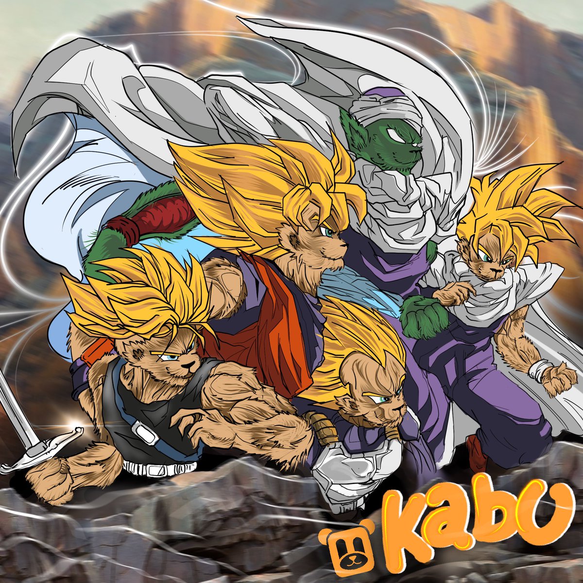 This artwork is a tribute to <a href="/kabuxyz/">Kabu</a>, showcasing the power of hard work, dedication, &amp; never giving up. Inspired by my favorite childhood character, Goku, and other iconic characters, I chose this theme to reflect their strength, resilience, and fighting spirit.