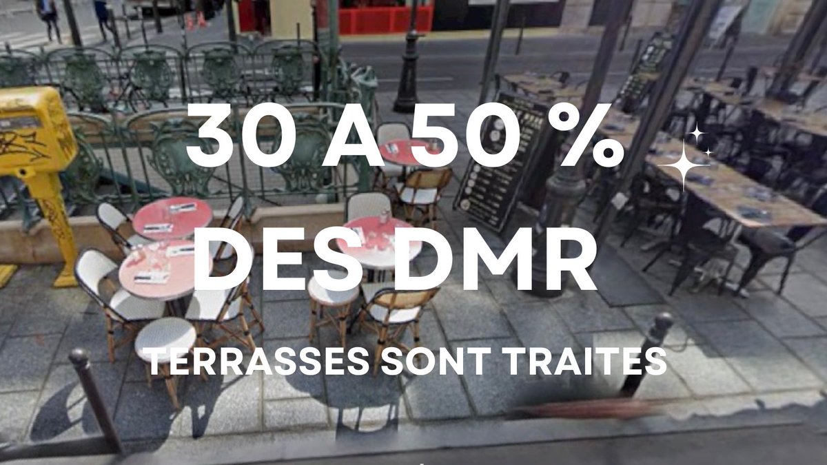 Et pour finir, seulement 30 % à 50 % des DMR terrasses sont traités par la <a href="/PMdeParis/">Police Municipale de Paris</a> par manque de moyens humains.
La Mairie a ainsi augmenté de 60 % la superficie des terrasses en 4 ans sans mettre les moyens suffisants pour les réguler.

🆘 IL FAUT METTRE FIN À L’ANARCHIE !