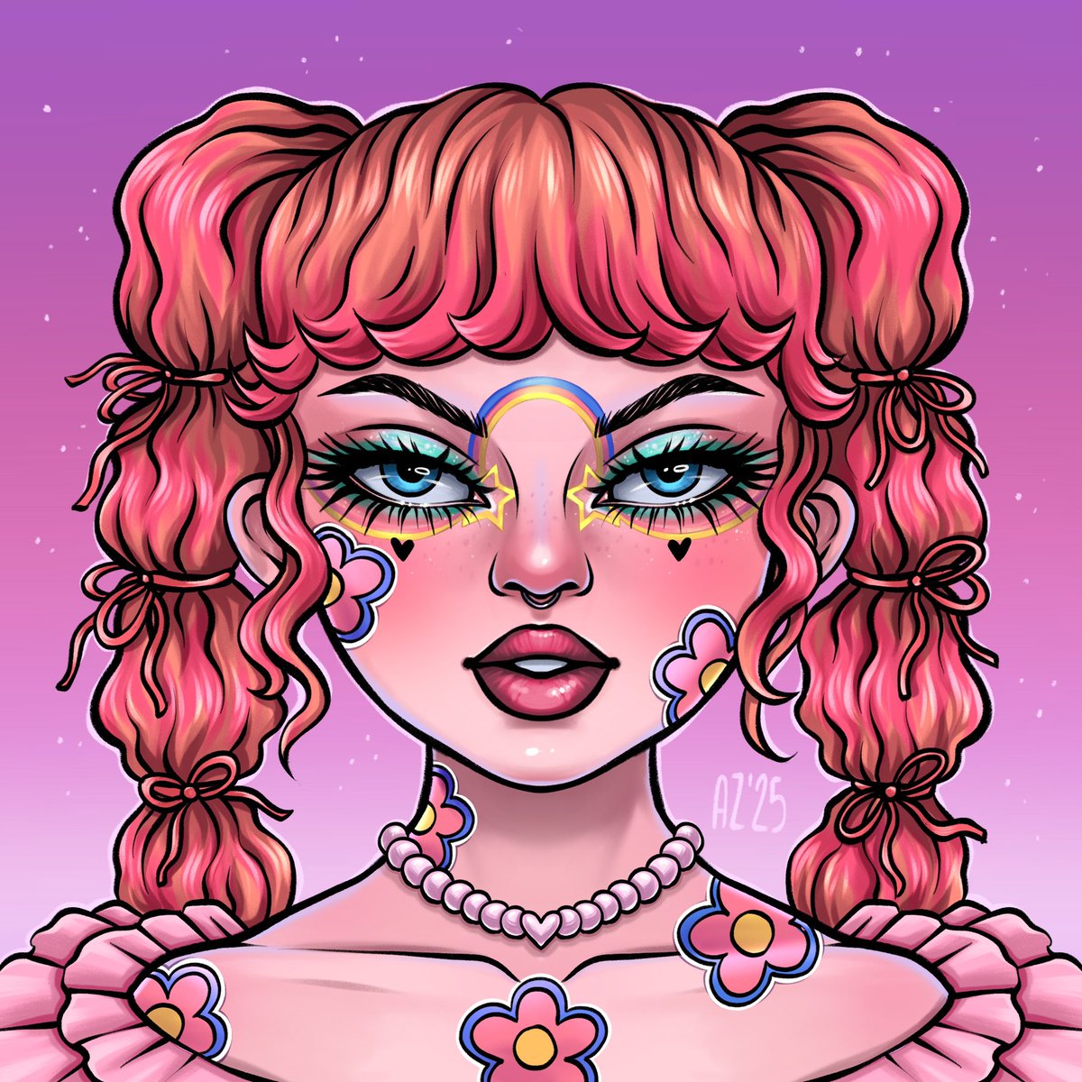 I have already drawn 2 pieces of art in February🥹
Different in style and mood🖤💜🧡🩷
And now i draw just for relax 🙂
#anizolotce #art