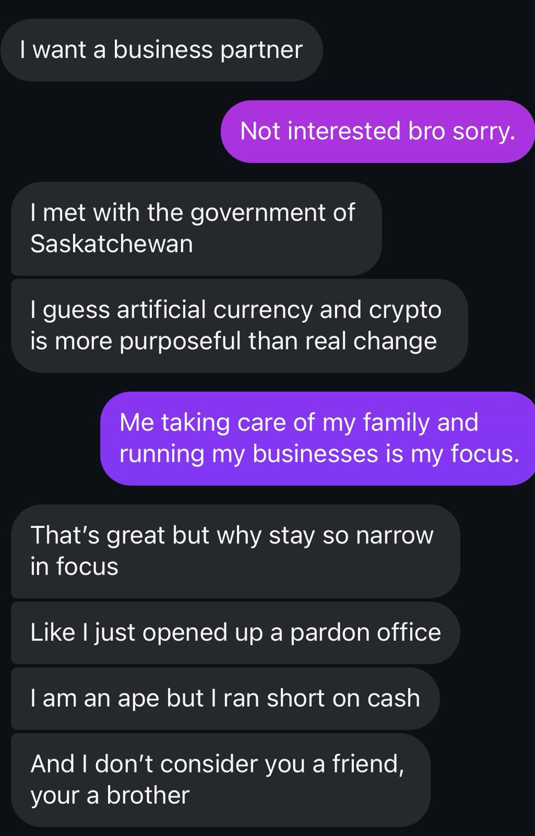 Once you start making money you are going to have a lot of ppl ask for loans or “investments” 

I’m not talking about strangers on the internet, your IRL friends and family. 

I’ve done it, a lot, and it usually ends poorly. 

My advice, don’t lend any amount to friends or family