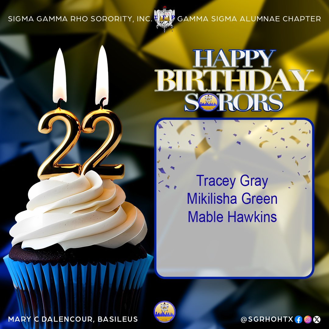 The lovely ladies of the Gamma Sigma Chapter of Sigma Gamma Rho Sorority, Inc. are wishing our members a very Happy Birthday during the month of February!