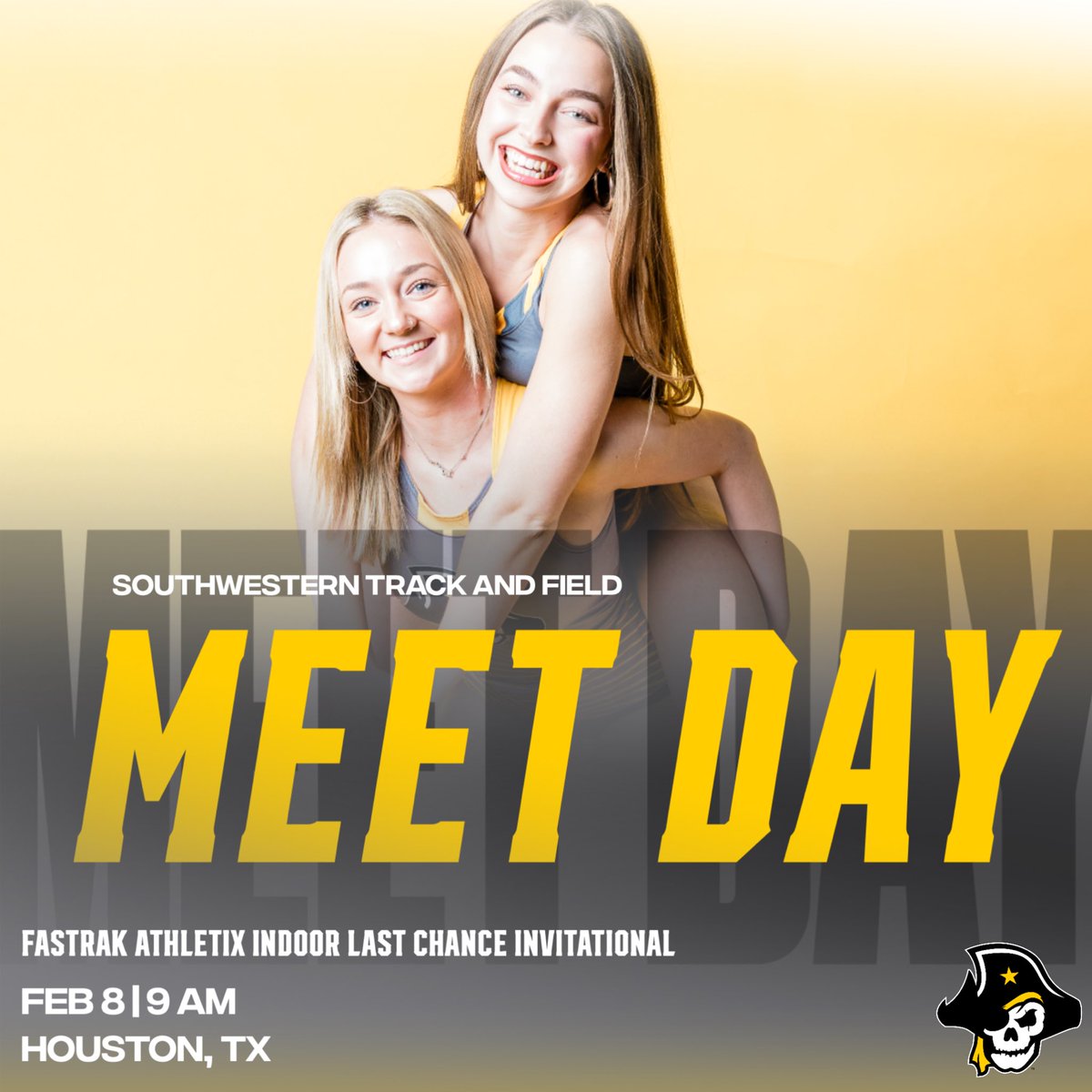 SUPirates's tweet photo. #MEETDAY // @SUPiratesXCTF 

🆚 FasTrak Athletix Indoor Last Chance
⏰ 9:00 AM
📍 Houston, Texas https://t.co/VgvmNaP88K