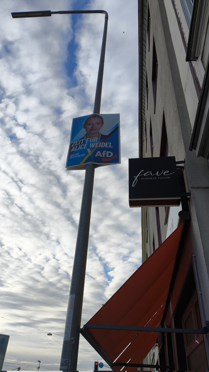 Schade!!!
Eigentlich hing hier ein Plakat von der Partei #DieLinke 
Jetzt hängt dort ein Schandfleck der #AfD 
Ein Schelm, der Böses dabei denkt.
#AfDSindFaschisten #AfDVerbotSofort #AfDmachtDumm #AfDmachtDummeNochDuemmer #AfDVerbotsverfahren