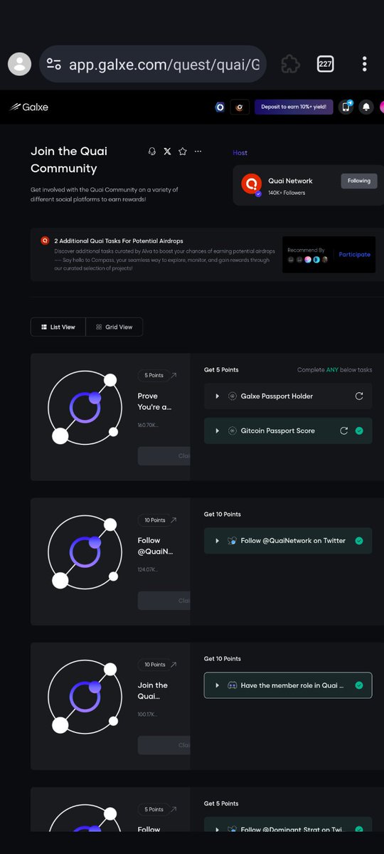 play2earn22's tweet photo. @QuaiNetwork done twitter like retweet task but dashboard showing you are not done any task 
I am early and hyper on this project. https://t.co/kFp2mD4KdA