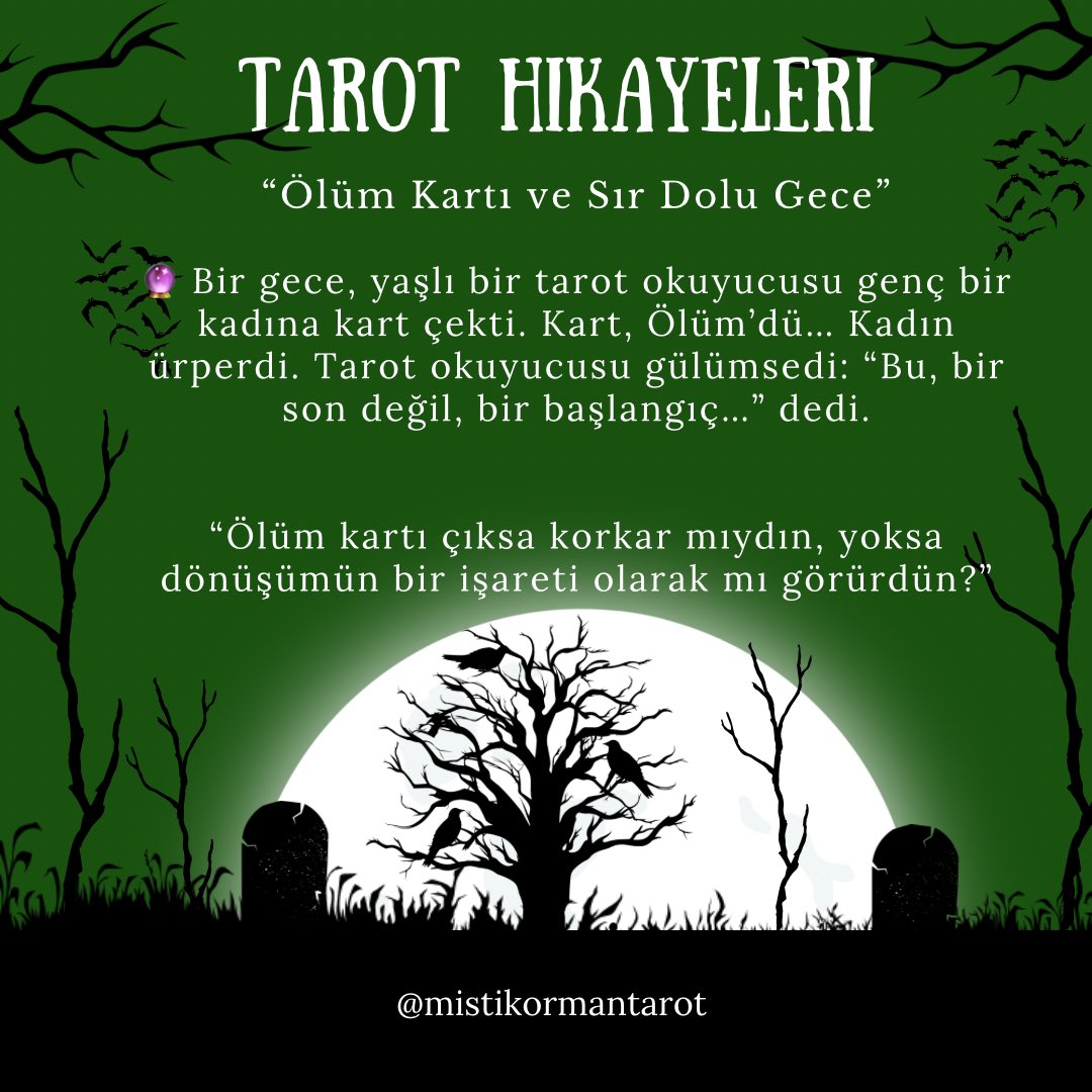 mistikormtarot's tweet photo. Sizlerin yaşadığı mistik ve garip bir an var mıydı? Sizce ölüm kartı korkutucu mu? 🔮
#astroloji #burc #burcyorum #Guendem #LaCasaDeLosFamososCol2 #CriticsChoiceAwards #türkiye #TarotReading https://t.co/BRxcXhKGM9