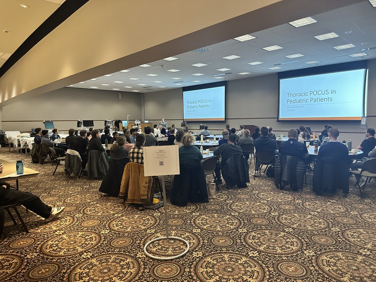 toddsextonDO's tweet photo. Great start to the second session of #SoundEM 2025. Drs. Marx and Miller speaking on biliary ultrasound and pediatric thoracic ultrasound!

@IMMCEMResident @Iowa_EM @NebraskaEM https://t.co/QFUQnxutPb