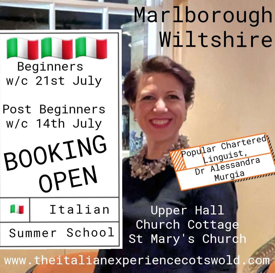 My Summer School to learn Italian in Wiltshire this Summer! At Beginners and Post Beginners levels- and intensive enjoyable course for adults!
#Italy #ITAvWAL #SixNationsRugby #SixNations
#Rome #italia 

theitalianexperiencecotswold.com/about-3-1