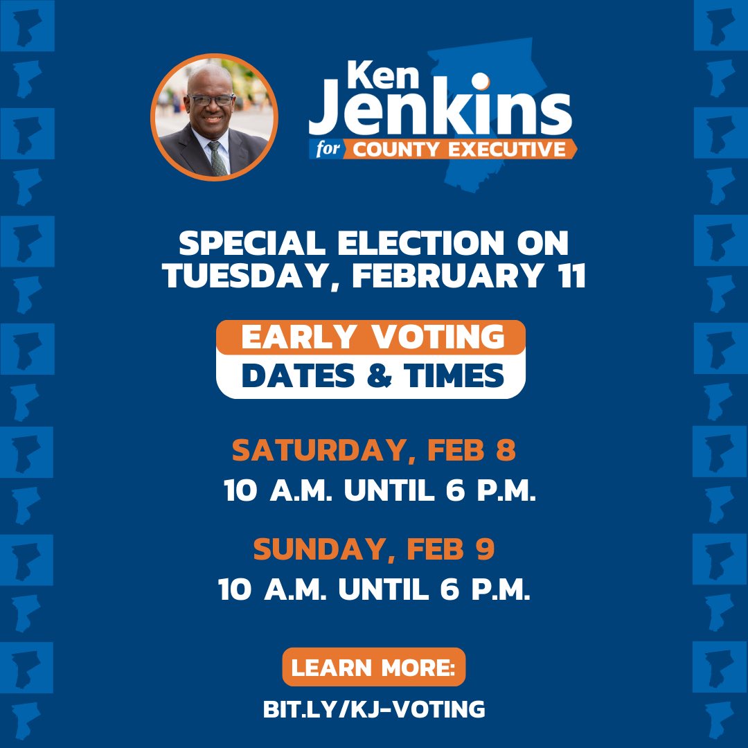 The final days of early voting for the special election on Tuesday, February 11th are here. If you haven’t voted yet, make your plan now!

 Early Voting Schedule:
 Saturday, February 8th: 10 AM – 6 PM
 Sunday, February 9th: 10 AM – 6 PM

With snow in the forecast, we expect