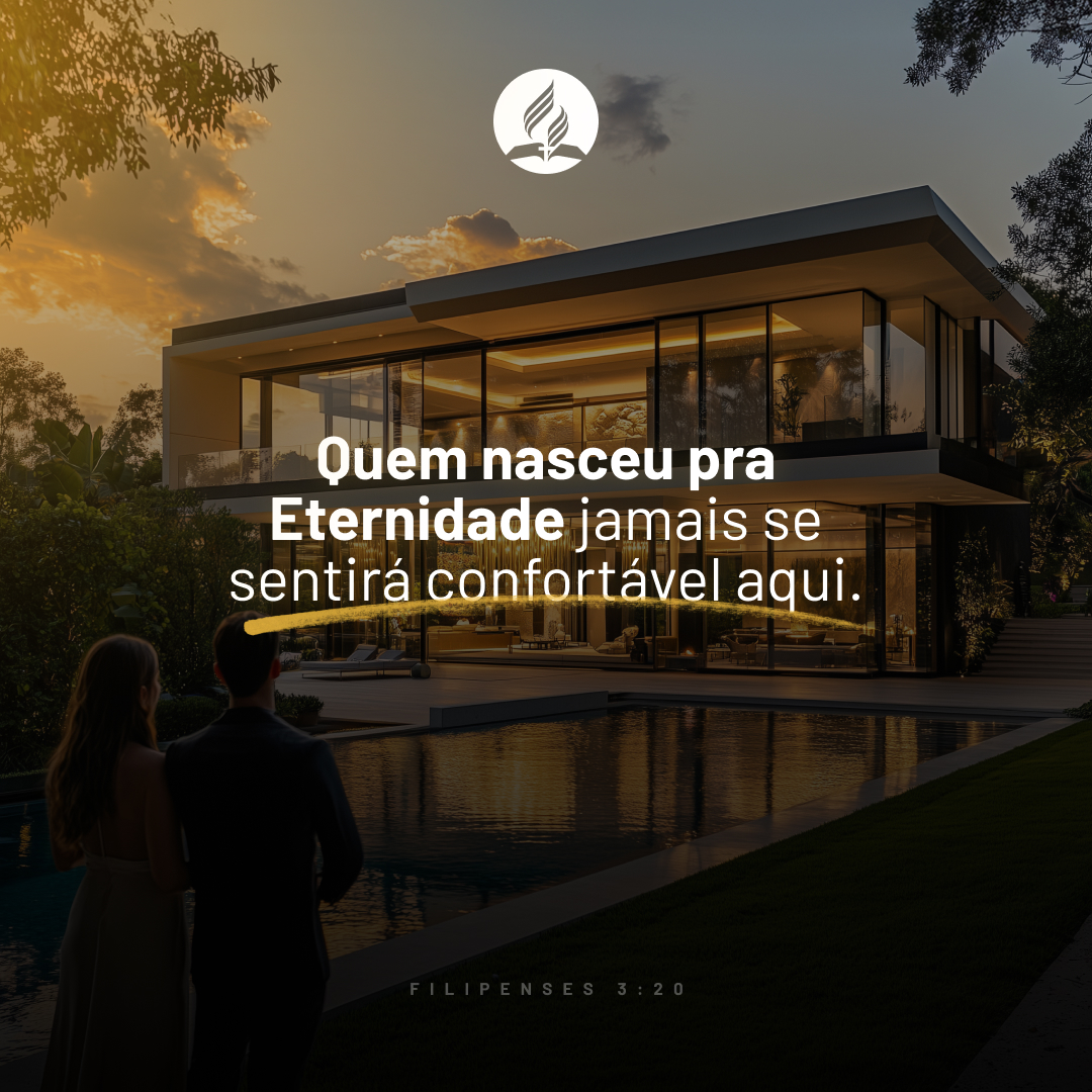 Se você sente que não pertence a este mundo: É porque você nasceu para o Céu. O lar definitivo está com Deus. 🕊️