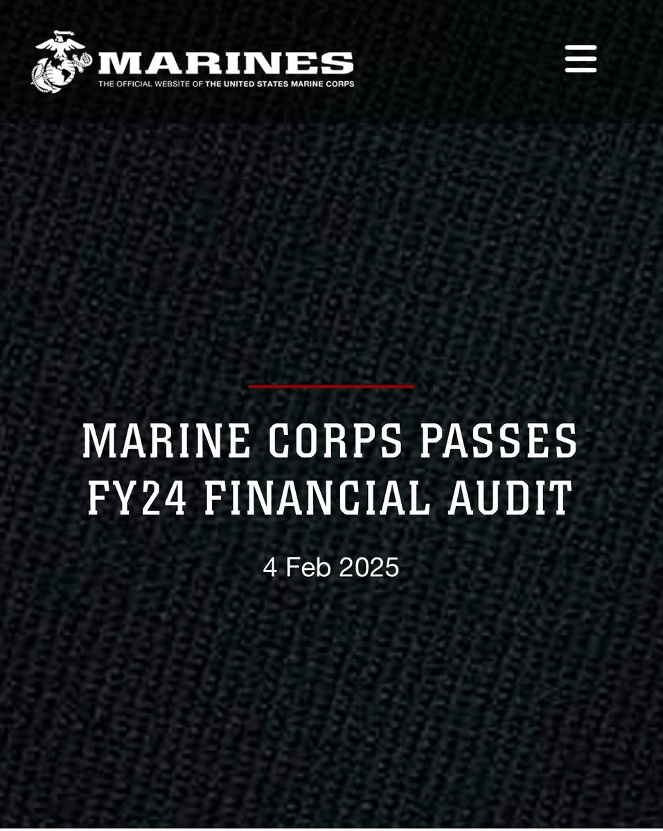 Bright spot. <a href="/USMC/">U.S. Marines</a> leading the way. 

marines.mil/News/Press-Rel…

<a href="/elonmusk/">Elon Musk</a> <a href="/DOGE/">Department of Government Efficiency</a>