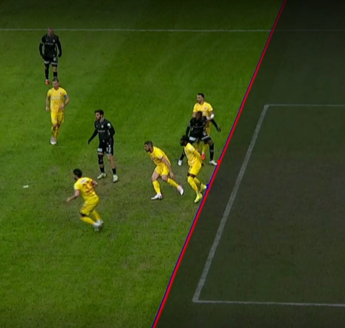 Konyaspor'un ofsayt nedeniyle iptal edilen golü. (VAR)