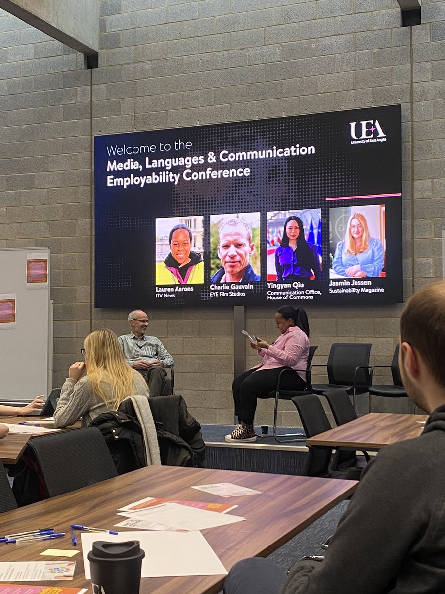 BethanAlysRush's tweet photo. So great to hear all @LColeAarons tips &amp; tricks ☺️

From industry advice-to how to stand out in an interview ! 📰🚨📹

Thank you to @juliansturdy1 and all involved in the event.

@UEA_journalism #journo #itvnews #studentjourno https://t.co/KPA3PWHiGz