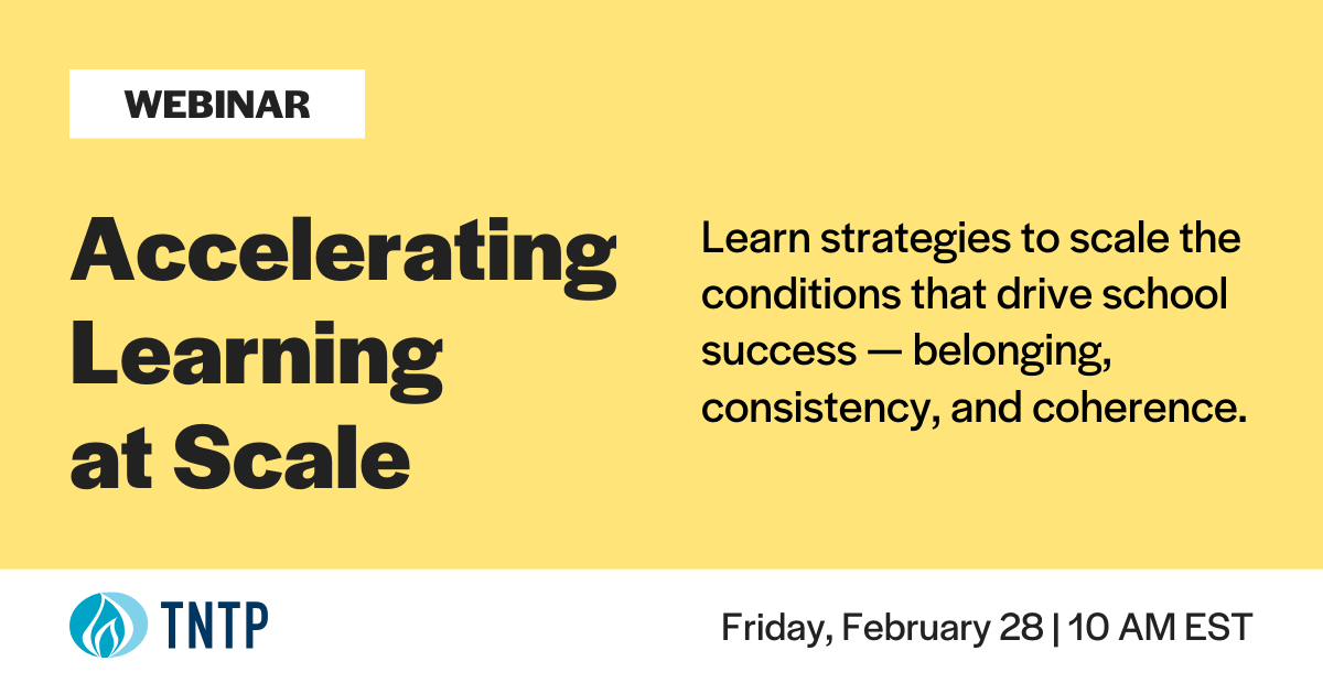 TNTP (@tntp) on Twitter photo Belonging. Consistency. Coherence. ๐ These are the keys to transforming schools โ and entire systems.ย
ย
Join the conversation on ๐๐ฒ๐ฏ ๐ฎ๐ด๐๐ต ๐ฎ๐ ๐ญ๐ฌ ๐๐ ๐๐ง in our webinar, ๐๐ค๐ค๐ฆ๐ญ๐ฆ๐ณ๐ข๐ต๐ช๐ฏ๐จ ๐๐ฆ๐ข๐ณ๐ฏ๐ช๐ฏ๐จ ๐ข๐ต ๐๐ค๐ข๐ญ๐ฆ. Register here: ow.ly/iltC50UQzCV Belonging. Consistency. Coherence. ๐ These are the keys to transforming schools โ and entire systems.ย
ย
Join the conversation on ๐๐ฒ๐ฏ ๐ฎ๐ด๐๐ต ๐ฎ๐ ๐ญ๐ฌ ๐๐ ๐๐ง in our webinar, ๐๐ค๐ค๐ฆ๐ญ๐ฆ๐ณ๐ข๐ต๐ช๐ฏ๐จ ๐๐ฆ๐ข๐ณ๐ฏ๐ช๐ฏ๐จ ๐ข๐ต ๐๐ค๐ข๐ญ๐ฆ. Register here: ow.ly/iltC50UQzCV