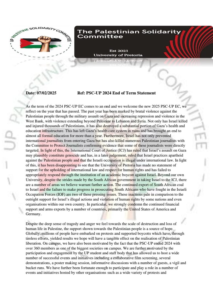 psc_up's tweet photo. An End of Year Statement to mark the progression into our new year of Palestinian Solidarity 🇵🇸 https://t.co/oGlRjfsuag