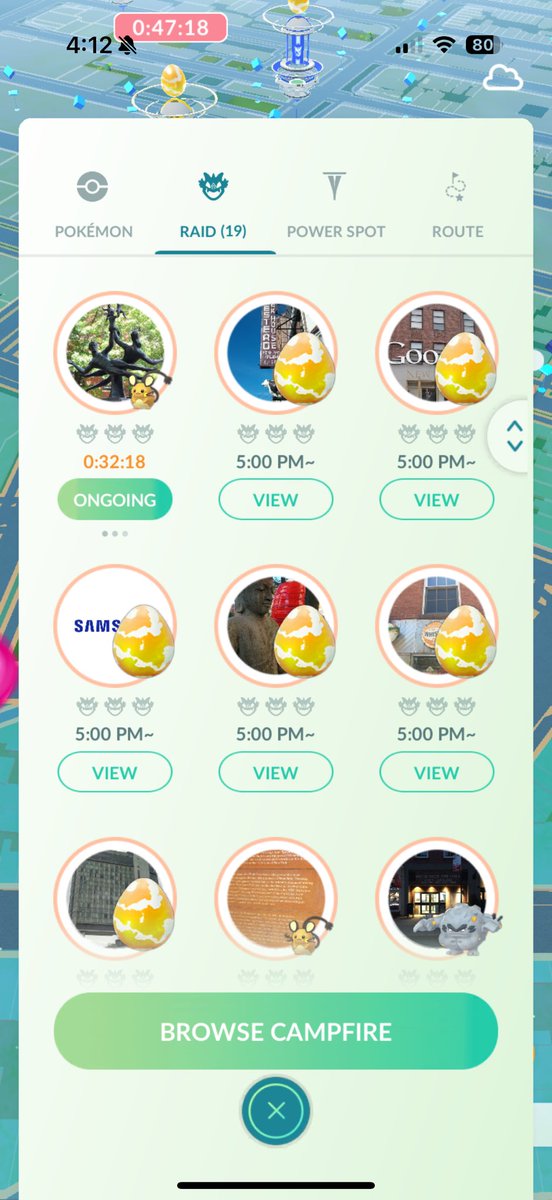 ChadT_NYC's tweet photo. @NianticHelp @PokemonGoApp What happened to the 5-star raids nearby? Everything near me is 1- or 3-star (or Mega) and starts on the hour. There’s no variety and no 5-star raids. For weeks. Bug, error, trying something new? I want 5-star raids nearby again! https://t.co/GIclwiVx5F