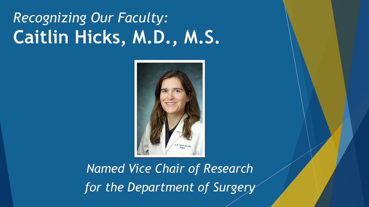 JHH Vascular Surgery (@jhhvascular) on Twitter photo Breaking news: <a href="/JHHVascular/">JHH Vascular Surgery</a> <a href="/CaitlinWHicks/">Caitlin Hicks MD, MS</a> was just named Vice Chair of Research for the Department of Surgery <a href="/hopkinssurgery/">Hopkins Surgery</a>!
Congratulations Dr. Hicks!!! ๐ ๐ Breaking news: <a href="/JHHVascular/">JHH Vascular Surgery</a> <a href="/CaitlinWHicks/">Caitlin Hicks MD, MS</a> was just named Vice Chair of Research for the Department of Surgery <a href="/hopkinssurgery/">Hopkins Surgery</a>!
Congratulations Dr. Hicks!!! ๐ ๐