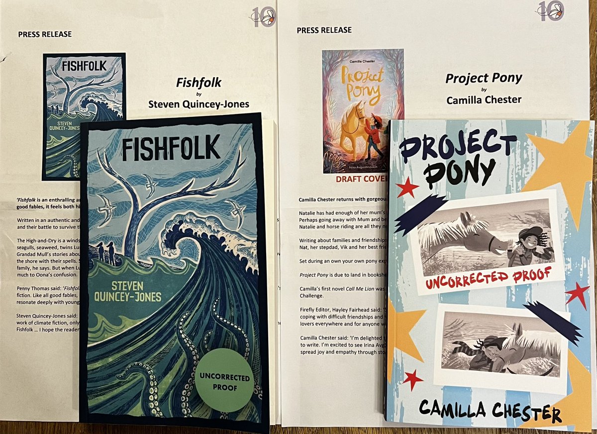 Book_Craic's tweet photo. Gorgeous #bookpost this week. #Fishfolk sounds like an incredible fable @s_quinceyjones #HannahDoyle. Out April. #ProjectPony sounds like a wonderful story of finding family in unexpected places. #camillachester #IrinaAvgustinovich Out May. Thank you @gracesam_ @FireflyPress https://t.co/KTT9bHMrMf