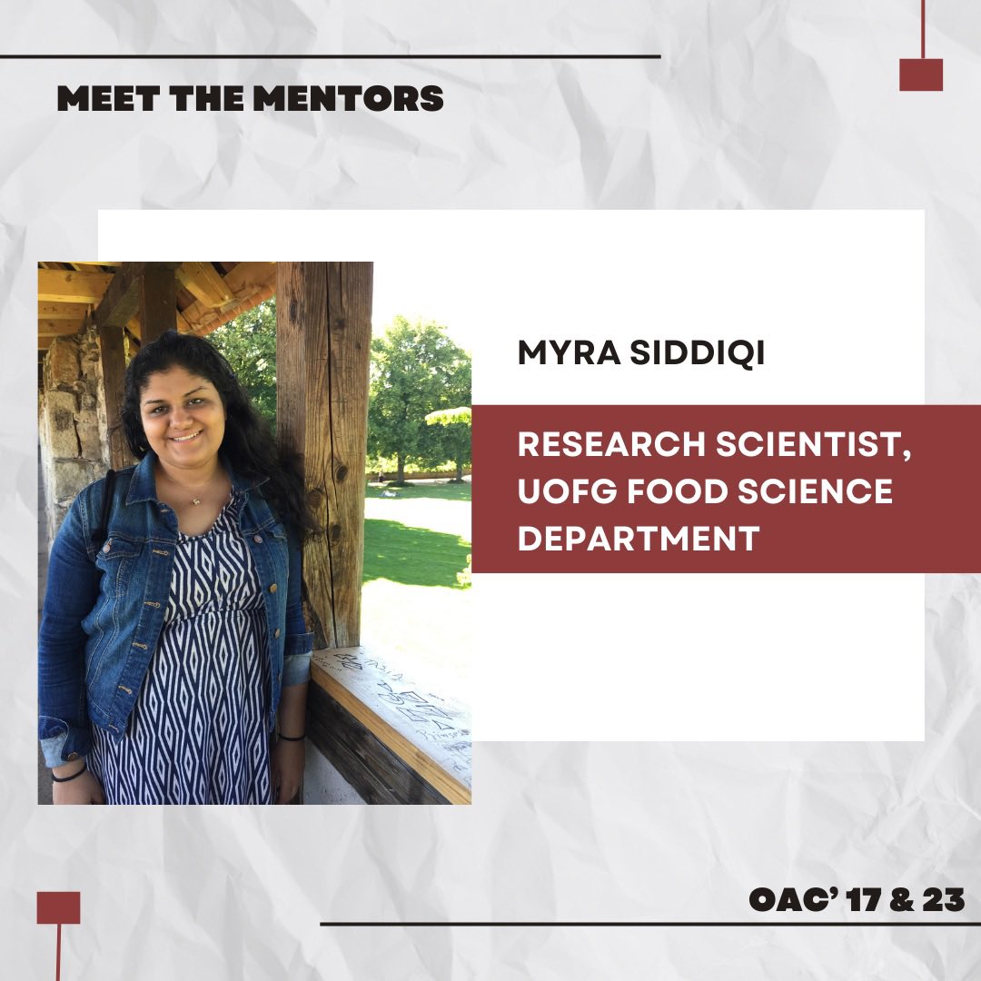 Meet the Mentors for our 2025 Speed Mentoring Event!

Myra Siddiqi is a dedicated and results-driven Food Scientist with over seven years of research and industry experience specializing in molecular biology, product development, and food innovation.