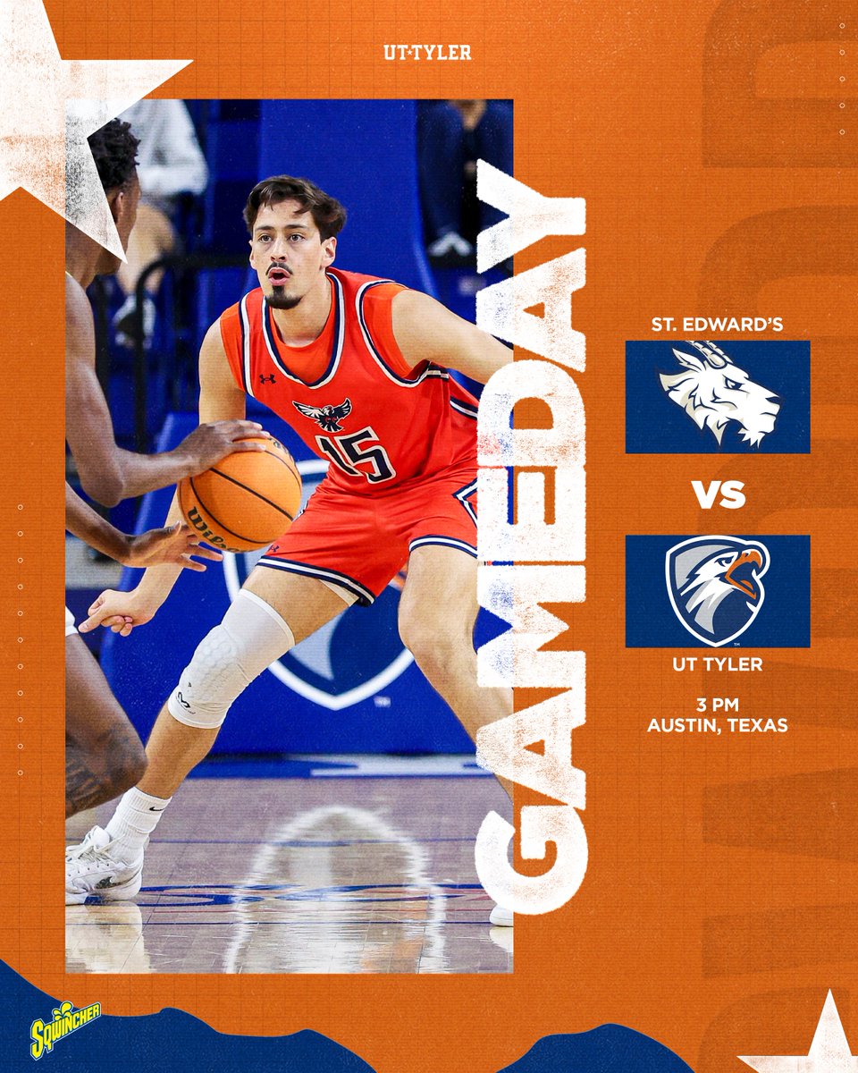 UT Tyler Patriots (@uttylerpatriots) on Twitter photo MBB | IT'S GAME DAY!
<a href="/uttylermbb/">UT Tyler Men's Basketball</a> takes on St. Edward's to round out their road trip as the Patriots look to sweep the season series with the Hilltoppers!
STATS: tinyurl.com/35p2te8u
STREAM: tinyurl.com/42dkmw4z
#SwoopSwoop MBB | IT'S GAME DAY!
<a href="/uttylermbb/">UT Tyler Men's Basketball</a> takes on St. Edward's to round out their road trip as the Patriots look to sweep the season series with the Hilltoppers!
STATS: tinyurl.com/35p2te8u
STREAM: tinyurl.com/42dkmw4z
#SwoopSwoop
