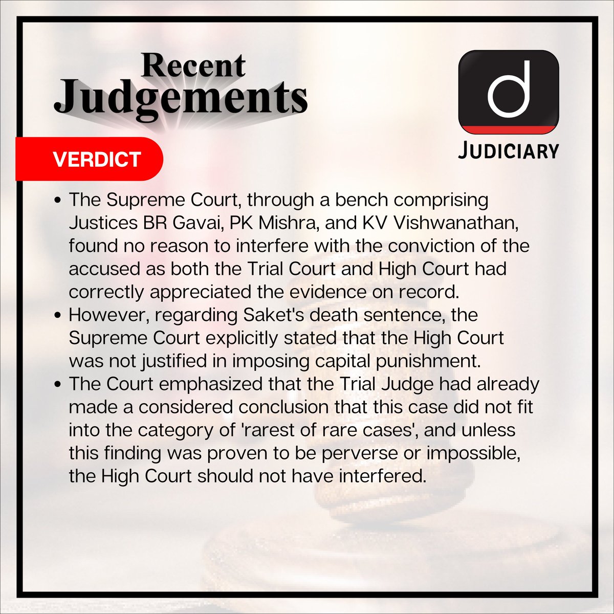 Law_Drishti's tweet image. Let’s look at these #RecentJudgments shedding light on #Justice in action.
.
Check our website: drishti.xyz/website-Judici…
.
#RecentJudgment #SupremeCourt #RecentNews #CurrentAffairs #Constitution #India #Court #LegalUpdates #IndianLaw #DrishtiJudiciary #TeamDrishti