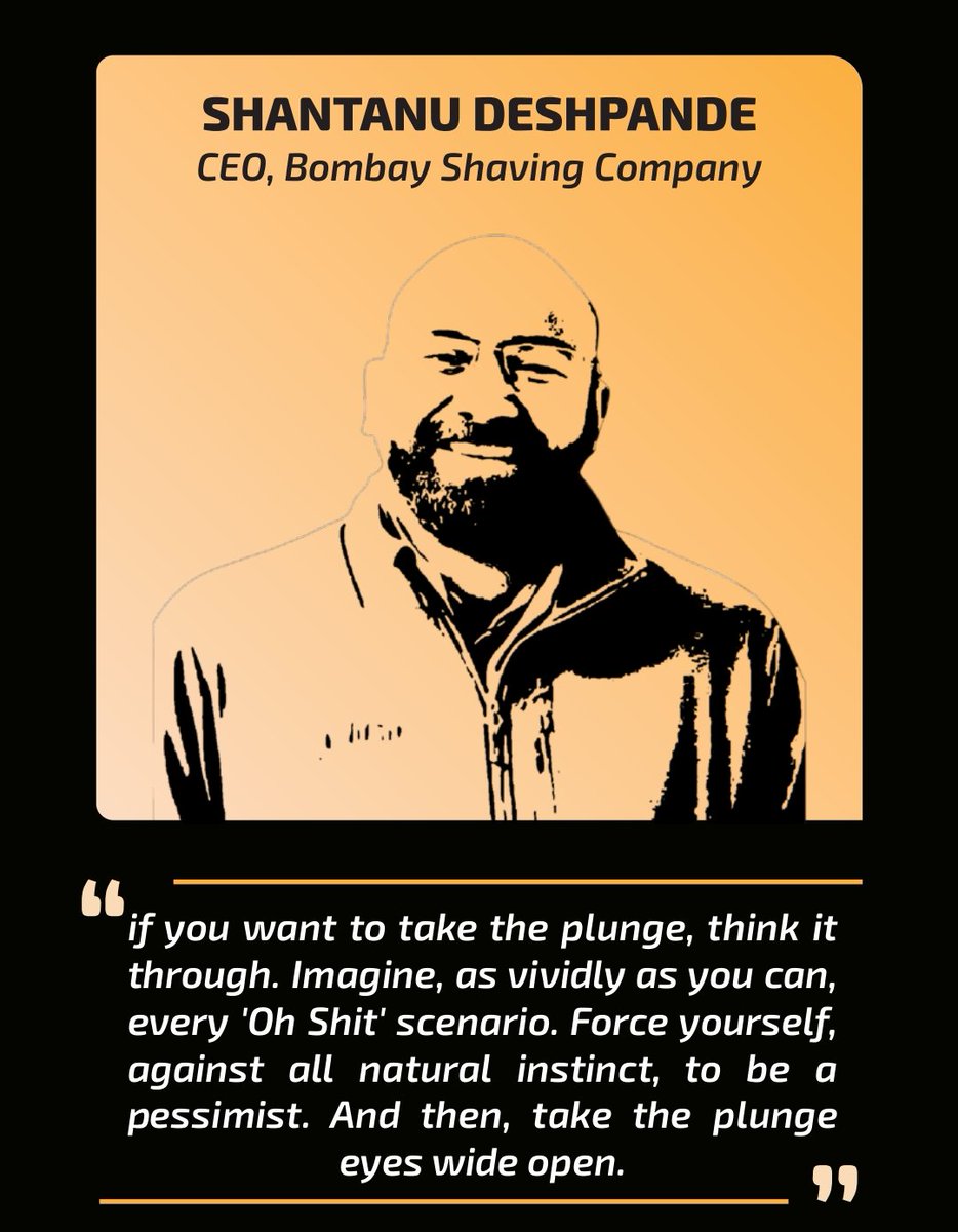 EntrePiWorld's tweet photo. If you want to take the plunge, think it through. Imagine, as vividly as you can, every 'Oh Sit' scenario. Force yourself, against all natural instinct, to be pessimist. And then take the plunge eyes wide open. 

#entrepreneurship #startuphigh https://t.co/aYLWepYxTf