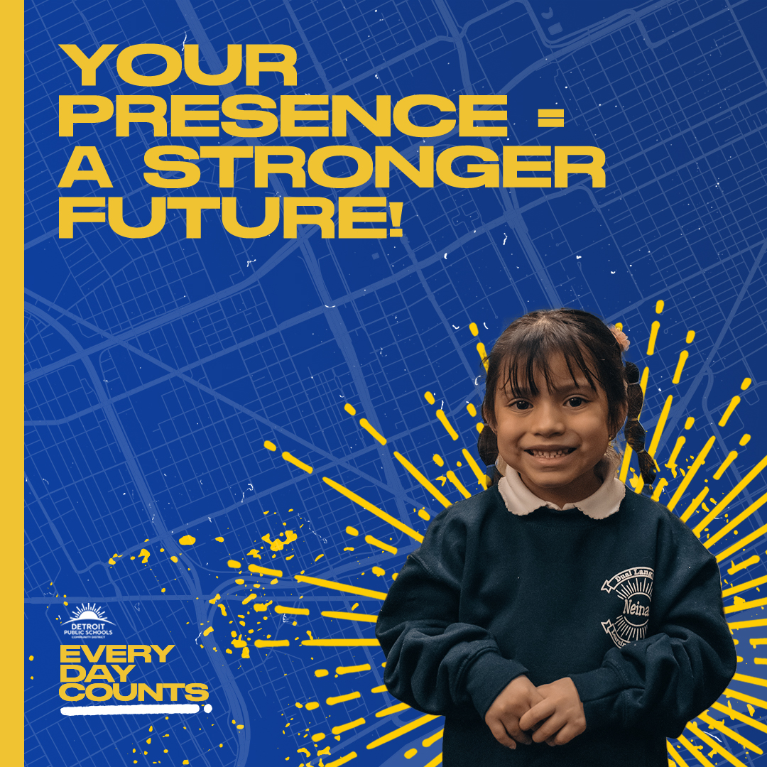 Detroitk12's tweet image. 🔢 Countdown to Count Day! 🔢
Your presence matters more than you know! 💪✨ On Count Day, February 12, 2025, being in school from start to finish helps shape a stronger future—for YOU and your school. Let’s make every moment count. Be there. Stay the day.
#DPSCDStrong #CountDay