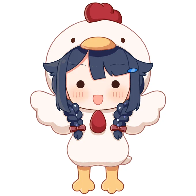 【お仕事報告】詩木織葵葉さんのデフォルメイラストを描かせていただきましたまんまるおめめの可愛さに気がつきました……!ヽ(•▽•)ノ 