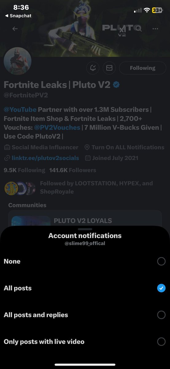 slime99_offical's tweet photo. @FortnitePV2 Here proof pls https://t.co/QkatH6mOVU