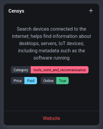 rawsec_cyber's tweet image. New tools were added on the #Rawsec #Cybersecurity Inventory

@noraj_rawsec added

📌 censys by @censysio
📌 CWP by @_r4ulcl_
📌 FULLHUNT by @fullhunt
📌 SiCat by @justakazh

inventory.raw.pm