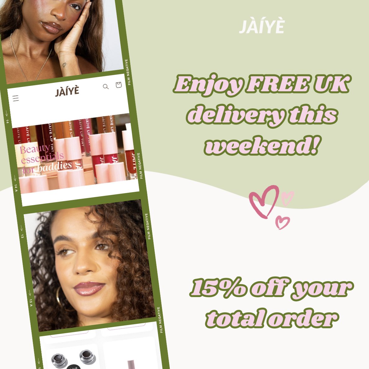jaiyecollection's tweet photo. 🎁 FREE UK delivery (no code, no stress!) 💸 15% OFF everything – just use JAIYEFORYOU at checkout!

Whether you’re treating yourself or shopping for a new look, this is your first chance of the year to save big! But hurry—it all disappears after this weekend! ⏳ https://t.co/WiKDY9ZQCF