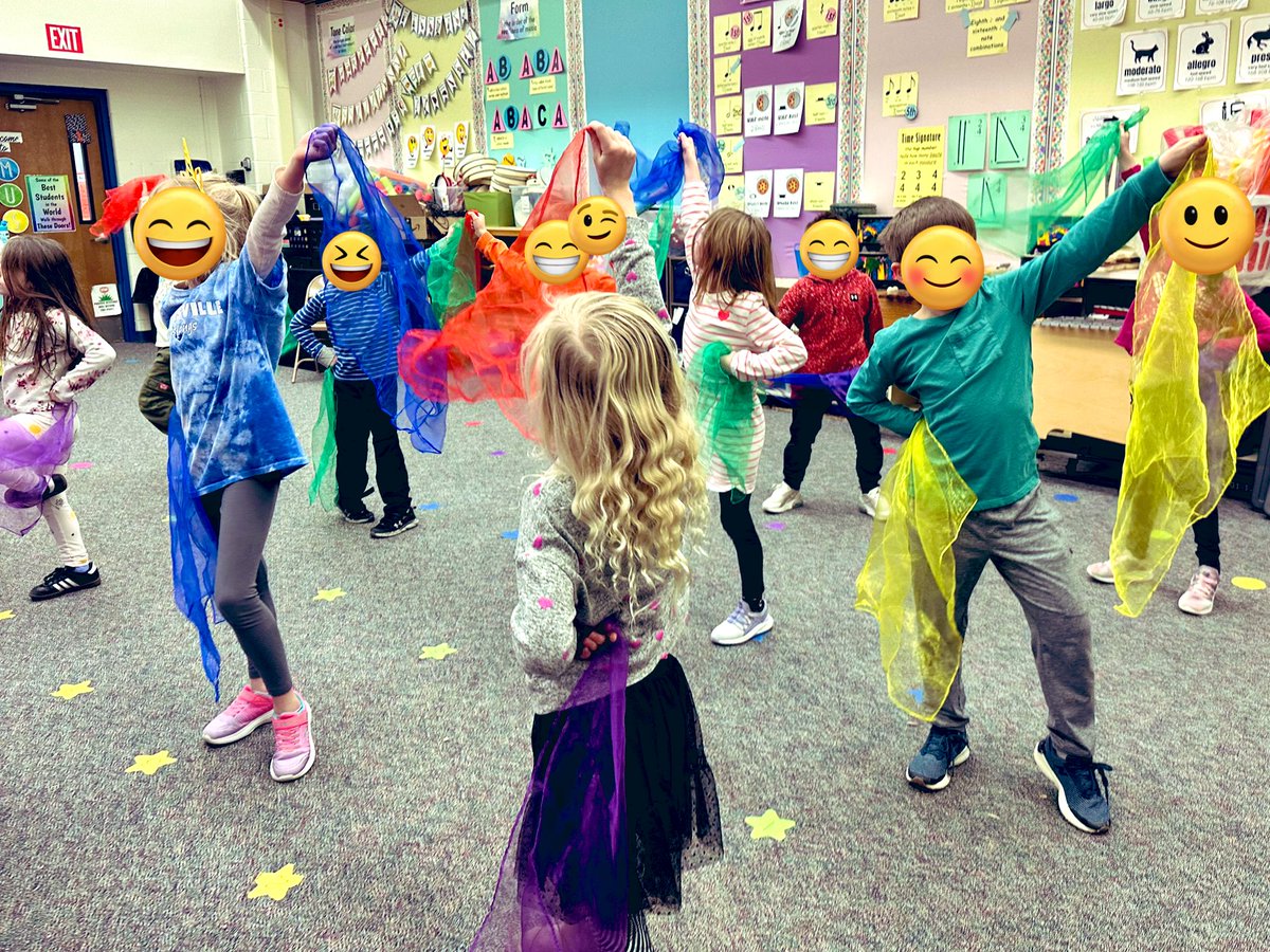 There’s nothing like the fun of first graders with scarves on a Friday afternoon. #WeAreVPA
