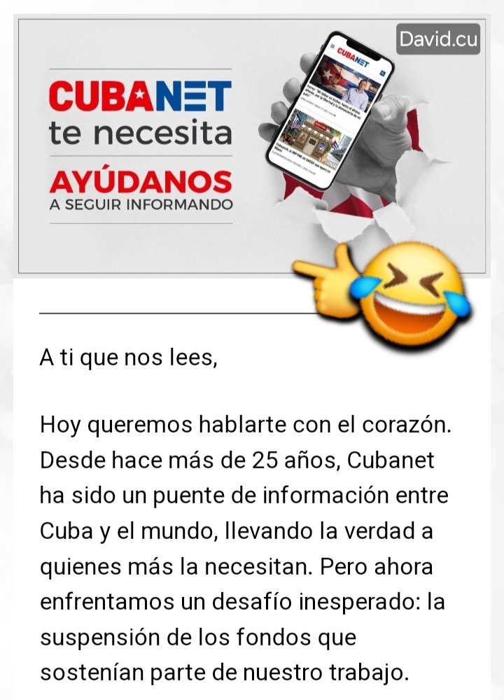 Tumban los financiamientos de la USAID y de pronto los "medios independientes" que desde Miami "luchan por la democracia de Cuba" salen lloriqueando limosnas...