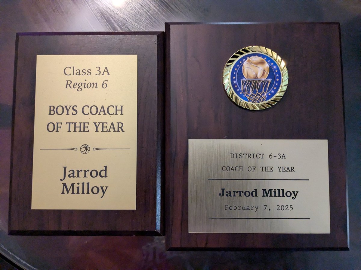 To me these are not just 2 polished pieces of wood. This is a TESTIMONY! When others thought that I couldn't, the LORD brought about changes and showed me that I could. But these awards don't happen without the outstanding group of young men that I get to work with! 🙏🏾 #Back2Back
